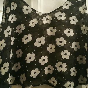 Large sheer daisy top